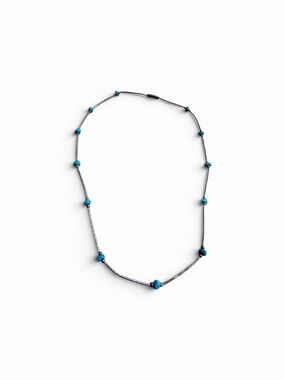 Vintage 70's Liquid Silver & Turquoise Necklace